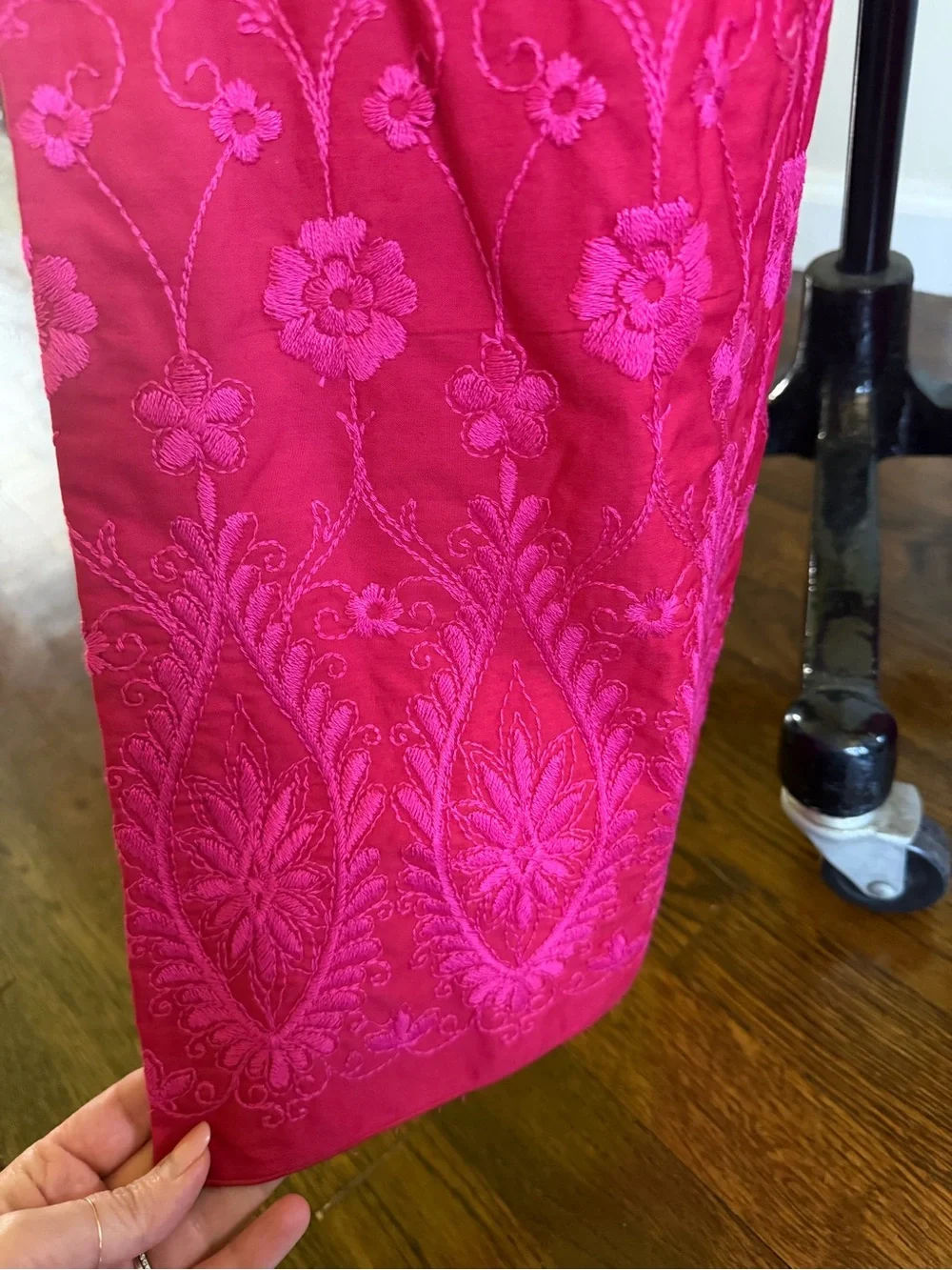 Vintage Romeo Gigli Magenta Floral Embroidered Blazer and Pants Coord Set  NWT